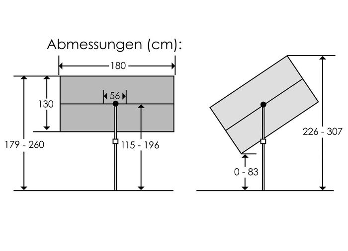 Balkonblende, ideal als Sicht- und Sonnenschutz 