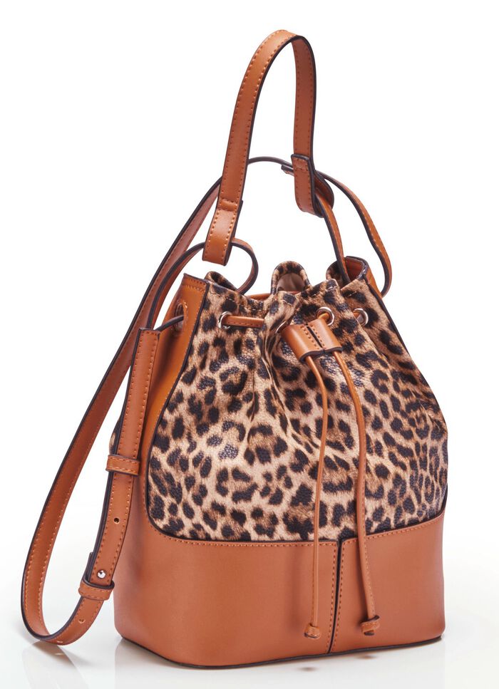 Collezione Alessandro Beutel-Tasche mit Leoparden-Druck BRAUN