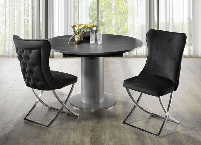 Trendige Esszimmer-Stühle, 2er-Set SCHWARZ