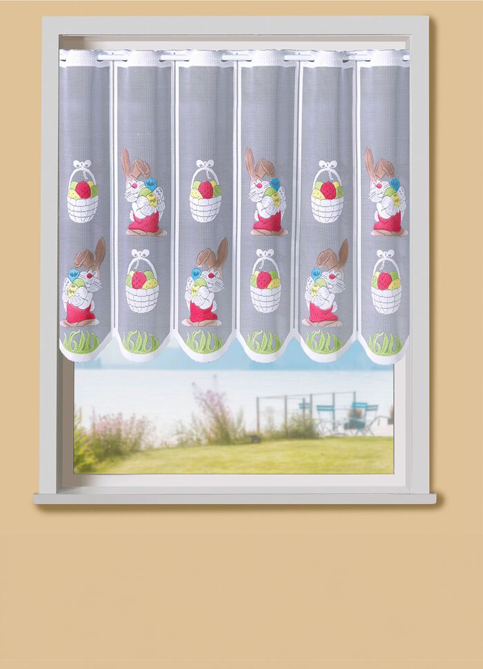 Handcolorierter Kurzstore mit Stangendurchzug 