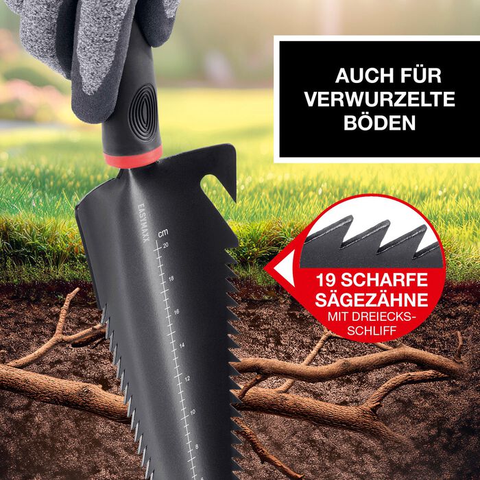 EASYmaxx 4in1 Handschaufel aus Carbonstahl 