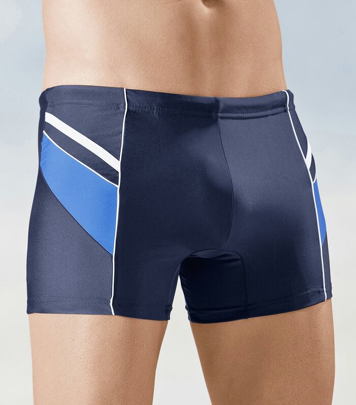 Badepants im preiswerten Zweierpack mit Eins&auml;tzen und Paspelierungen 