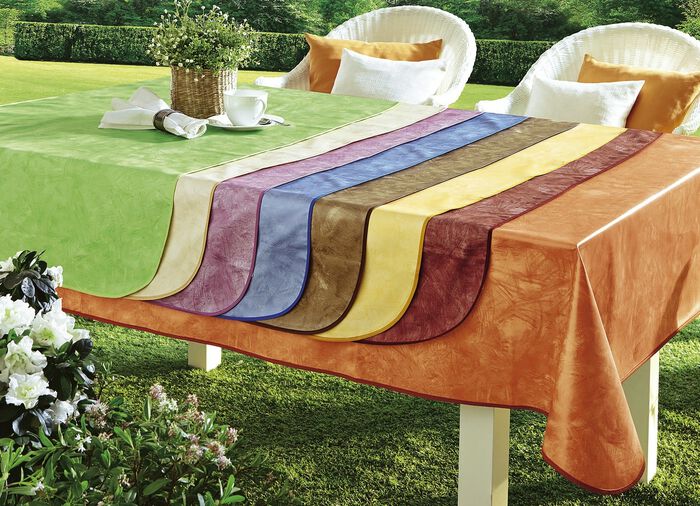 Klassisch marmorierte Wachstuch-Tischdecke 