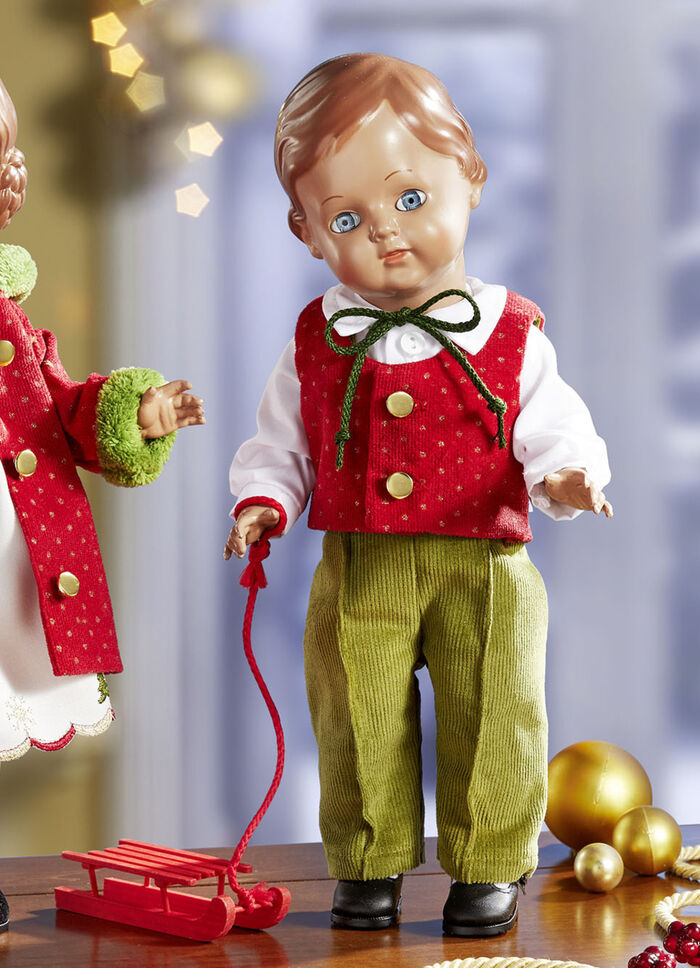 Klassik-Puppe aus dem Hause Schildkröt ROT-GRÜN