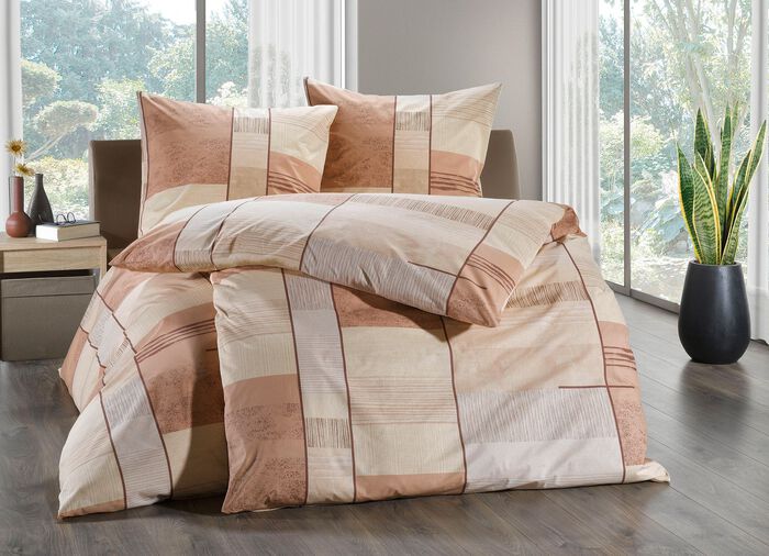 Bettw&auml;sche-Garnitur mit Rei&szlig;verschluss 