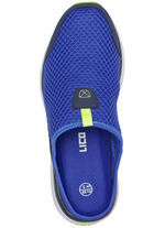 Sabot aus Textilmaterial mit Synthetikbesätzen BLAU-LIMONE