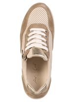 Andrea Conti, sommerliche Damen-Sneaker, Weite G, mit herausnehmbarem Fußbett BEIGE-TAUPE