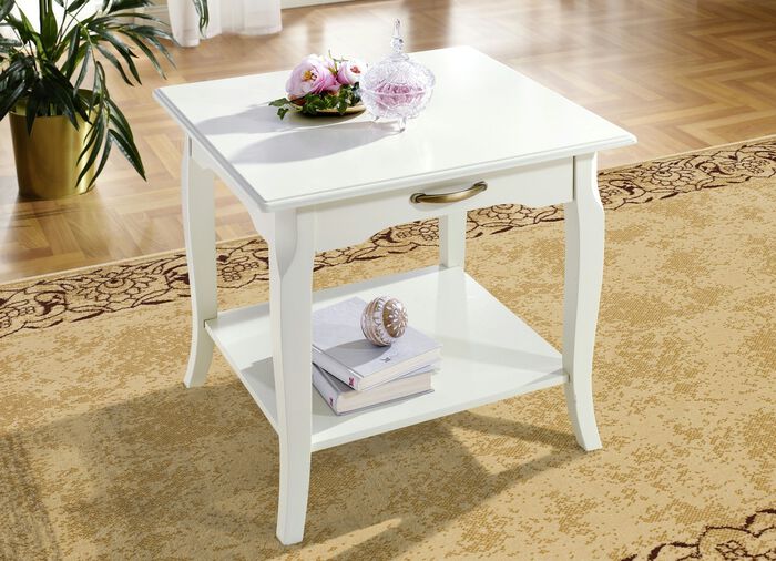 Couchtisch mit Echtholzfurnier CREME