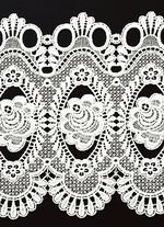 Bezaubernde Kurzgardine mit Stangendurchzug WEISS UNI