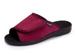 Pantoffel aus Veloursmaterial BORDEAUX