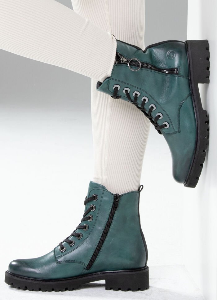 Remonte, modische Damen-Stiefeletten, Winterschuhe, Weite G, mit herausnehmbarem Fußbett PETROL