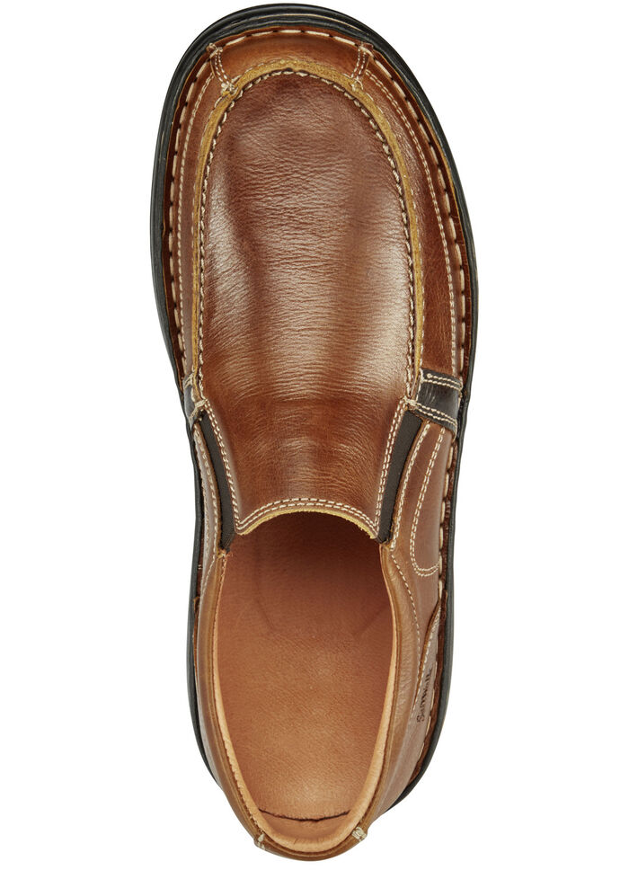 GINO GALANTE, klassische Herren-Slipper, mit herausnehmbarem Fußbett COGNAC