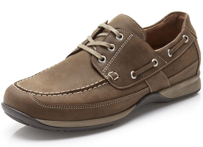 Waldläufer Schnürschuh mit Kontrast-Besätzen BRAUN