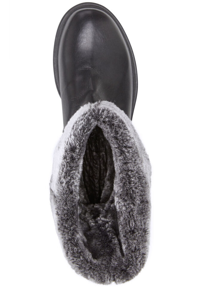 Andrea Conti Stiefel mit flauschigem, umschlagbaren Kragen SCHWARZ