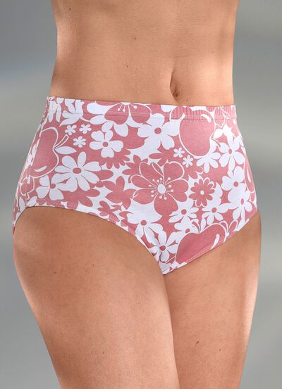 Viererpack Slips mit Floraldessin 