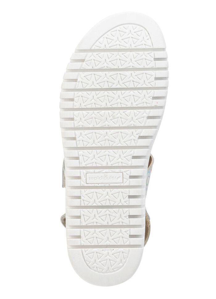 Waldl&auml;ufer Sandale aus effektvoll bedrucktem Nubukleder 