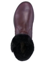 Stiefelette mit pfiffigem Plüschbesatz BORDEAUX