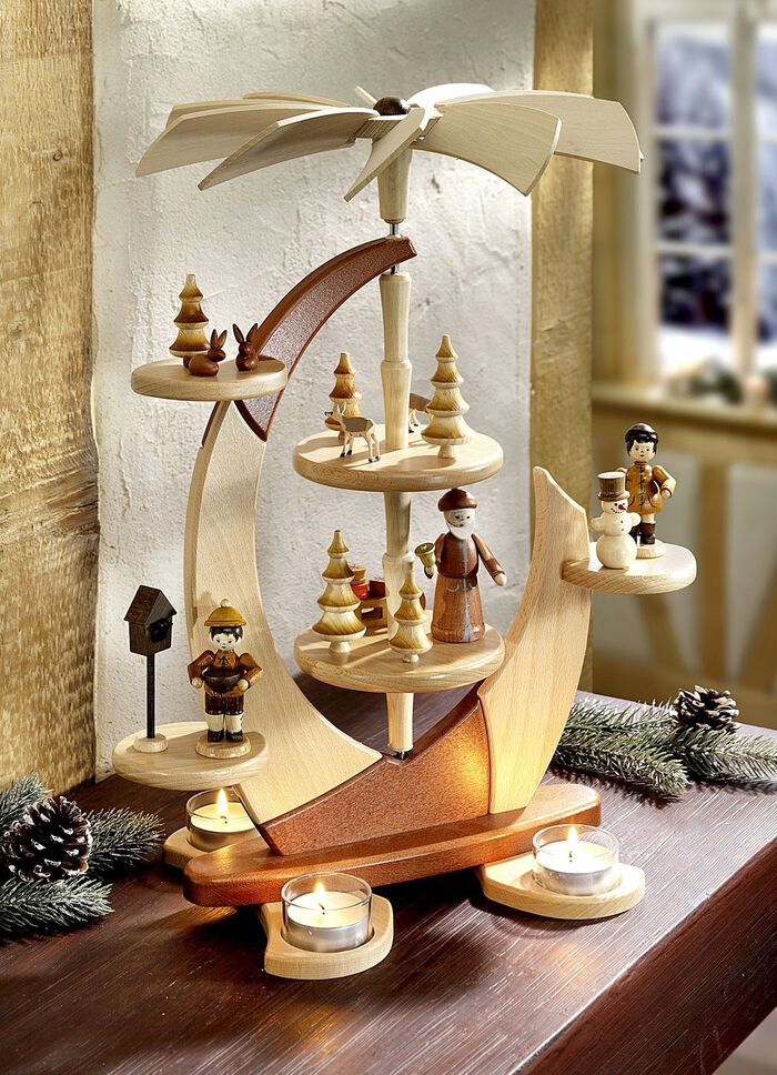 ZEIDLER Tischpyramide aus Holz 