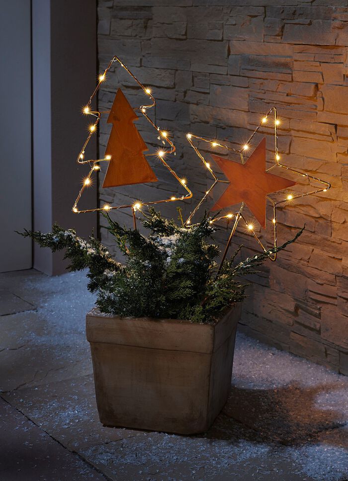 LED-Gartenstecker aus Metall 