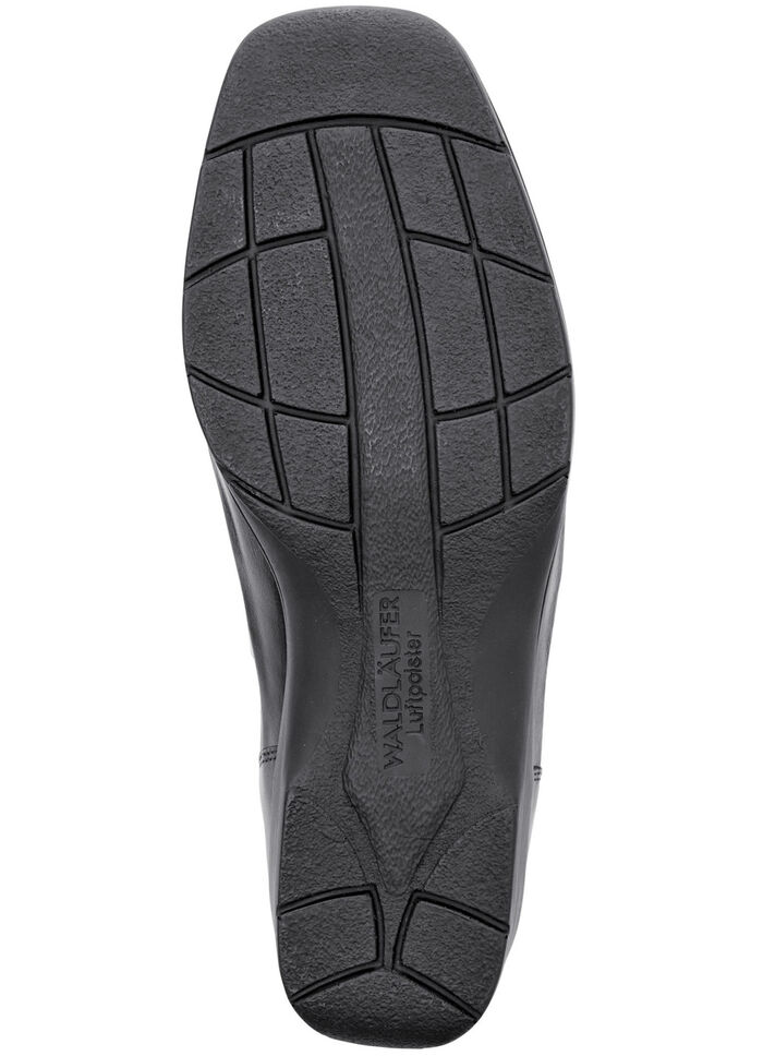Waldläufer Slipper aus krokogeprägtem Leder SCHWARZ