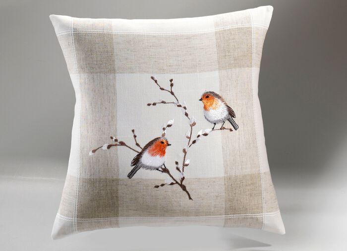 Tisch- und Raumdekoration mit Rotkehlchen-Motiv 