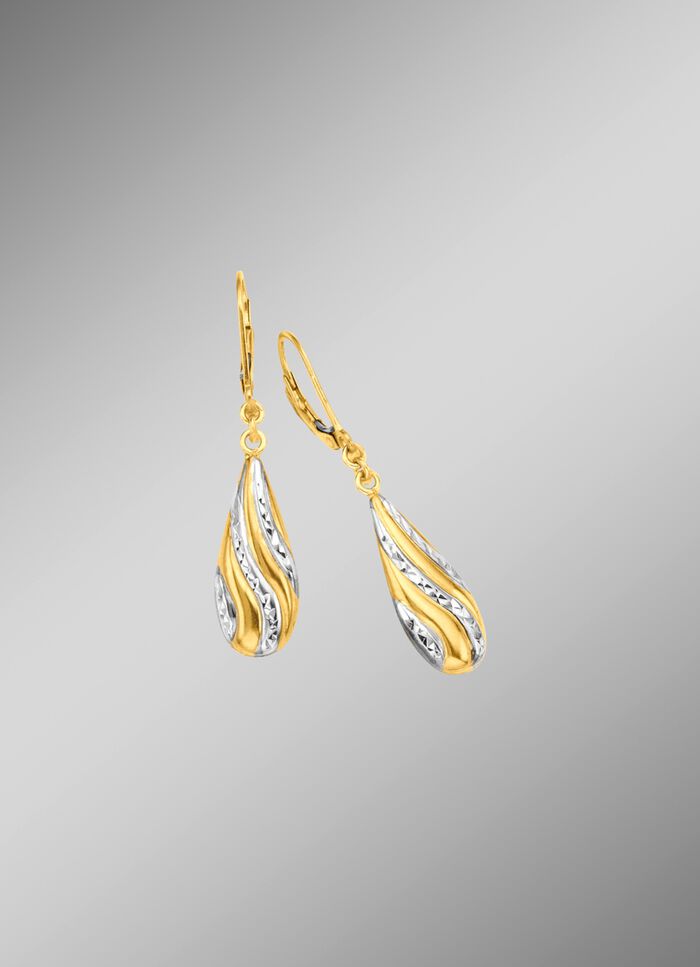 Diamantierte Ohrringe in Bicolor 