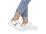 Sneaker mit Libellen-Metallschmuck WEISS-GOLD
