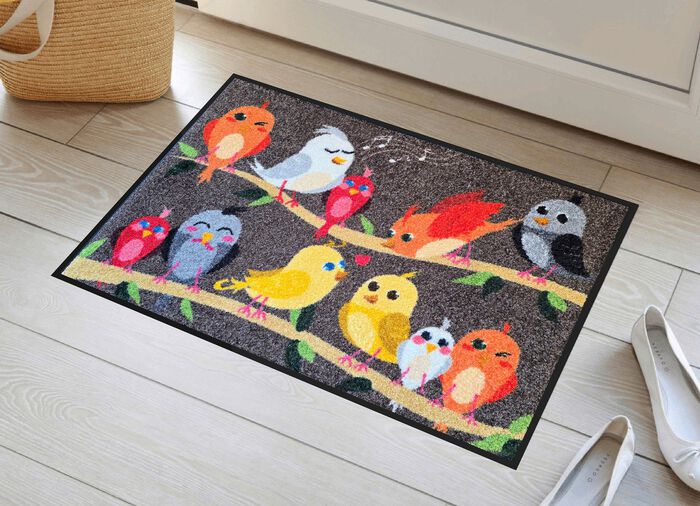 Fu&szlig;matte Vogelfamilie 