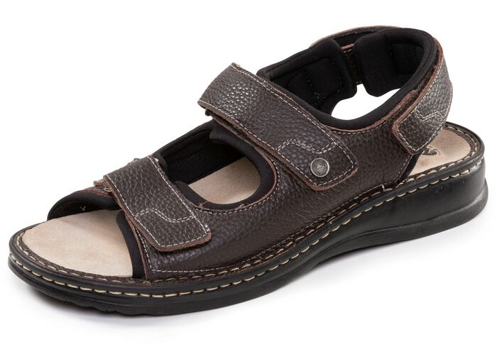 Mubb, klassische Herren-Sandalen, Weite H, mit herausnehmbarem Fu&szlig;bett 
