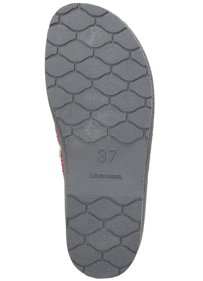 Textil-Pantoffel mit schöner Stickerei BORDEAUX