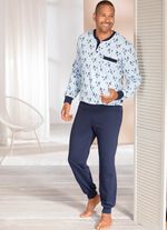 Zweierpack Schlafanz&uuml;ge mit Knopfleiste und B&uuml;ndchenabschl&uuml;ssen 