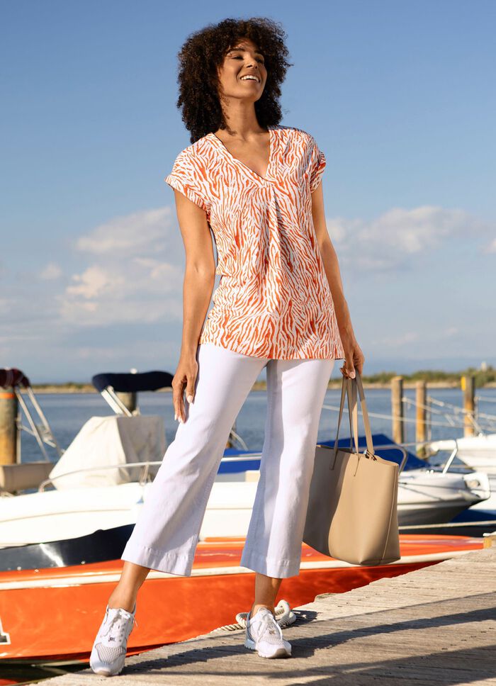 Shirt mit &uuml;berschnittener Schulterpartie 