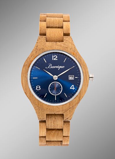 Einzigartige Herrenuhr aus Eichenholz 