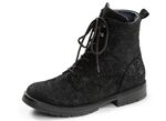 Waldl&auml;ufer, bequeme Damen-Stiefeletten, Weite G, mit herausnehmbarem Fu&szlig;bett SCHWARZ