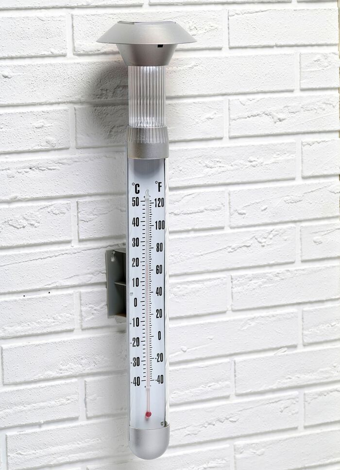 Thermometer mit Solarleuchte  