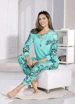 Schlafanzug mit Bündchenabschlüssen  