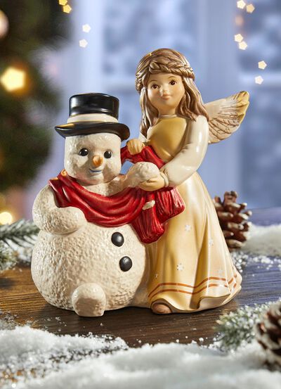 Engel mit Schneemann von Goebel 