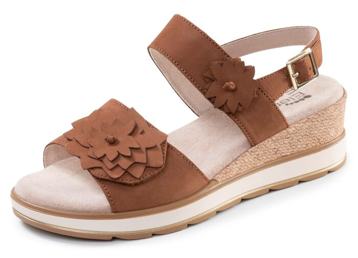 ELENA EDEN, leichte Damen-Sandaletten, Weite G, mit Klettverschluss 