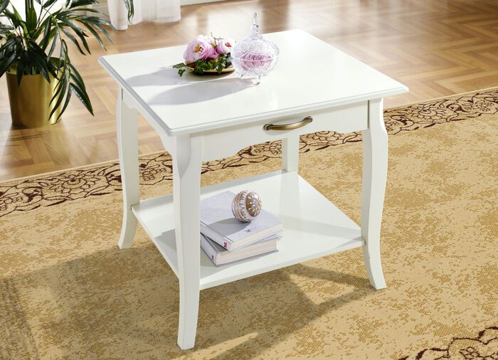 Couchtisch mit Echtholzfurnier CREME