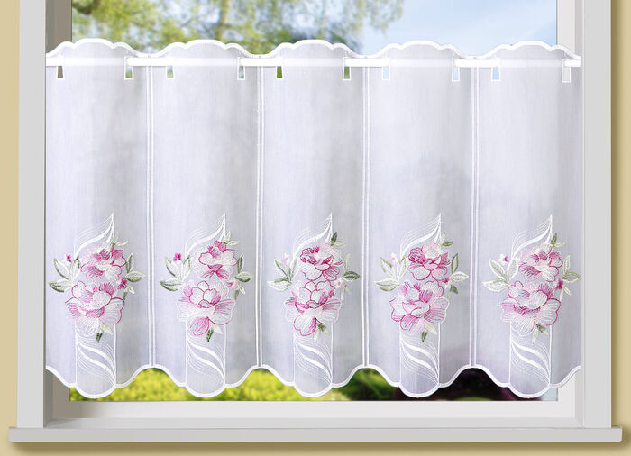 Kurzstore Blumenbouquet mit Stangendurchzug 