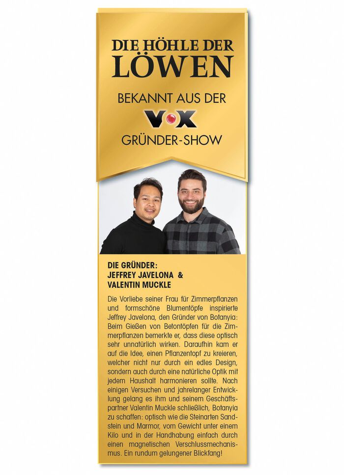 Pflanzen&uuml;bertopf von Botanyia in edler Naturstein-Optik 