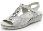 Sandale mit Metallschmuck HELLGRAU