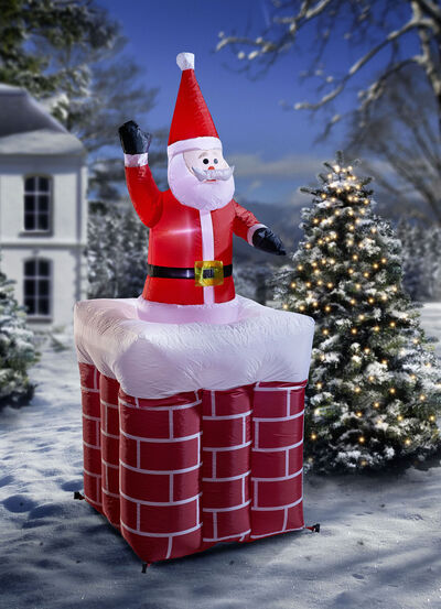 Weihnachtsmann im Schornstein 