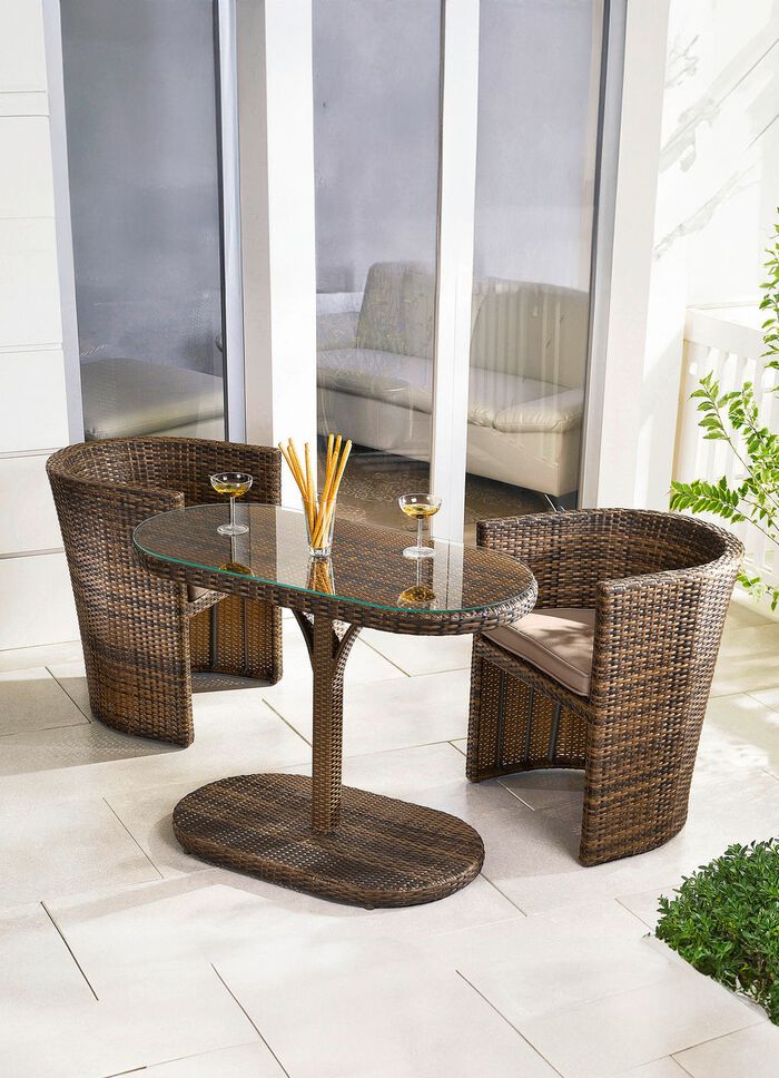 Hartman Balkon-M&ouml;bel, 3-teilig BRAUN