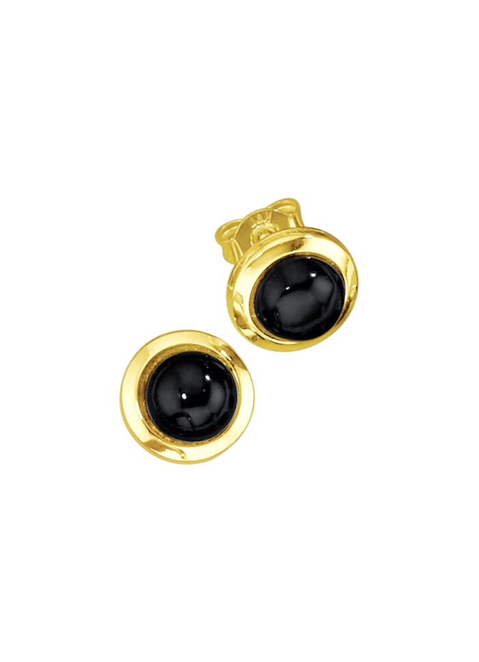 Ohrstecker mit echt Onyx 