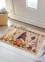 Fußmatte Herbstwichtel mit rutschhemmender Rückseite BRAUN