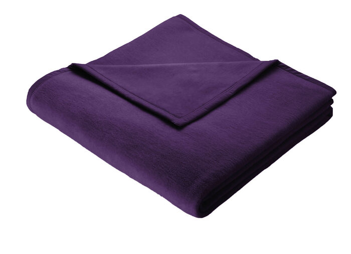 Hochwertige Schlafdecke mit Veloursband-Einfassung von Borbo VIOLETT