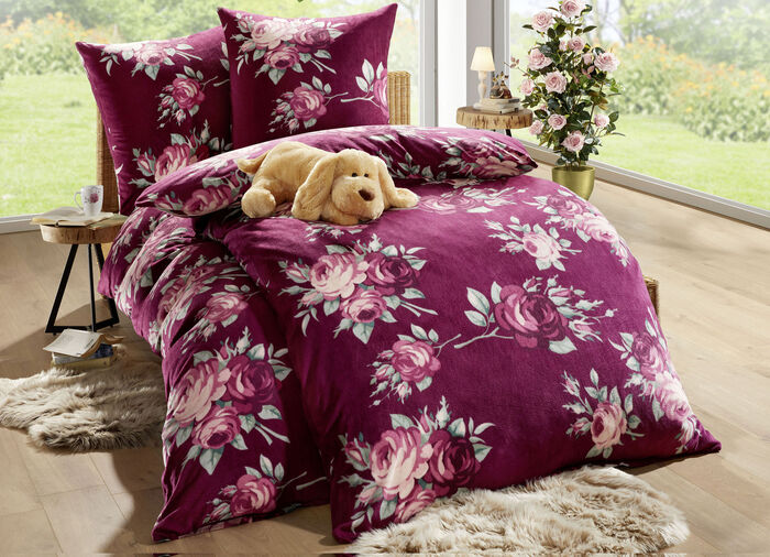 Bettwäsche-Garnitur in Mikrofaser-Fleece 