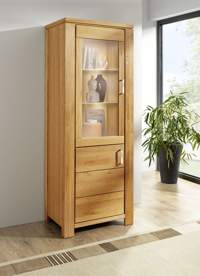 Hochwertiges TV-Longboard mit Massivholzfronten KERNBUCHE