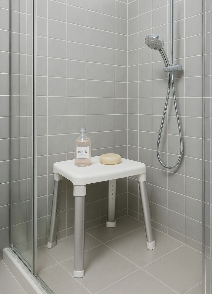 Dusch- und Badehocker mit extra großer Sitzfläche 